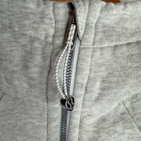 Lululemon Scuba Hoodie *Light Cotton Fleece Heathered Silver Lake Slub Size 6 - Picture 4 of 10